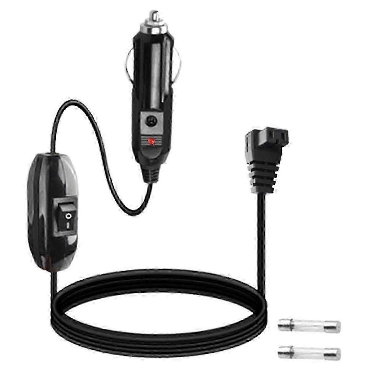 Extension cable for car fridge freezer, 12V power cord with adapter
