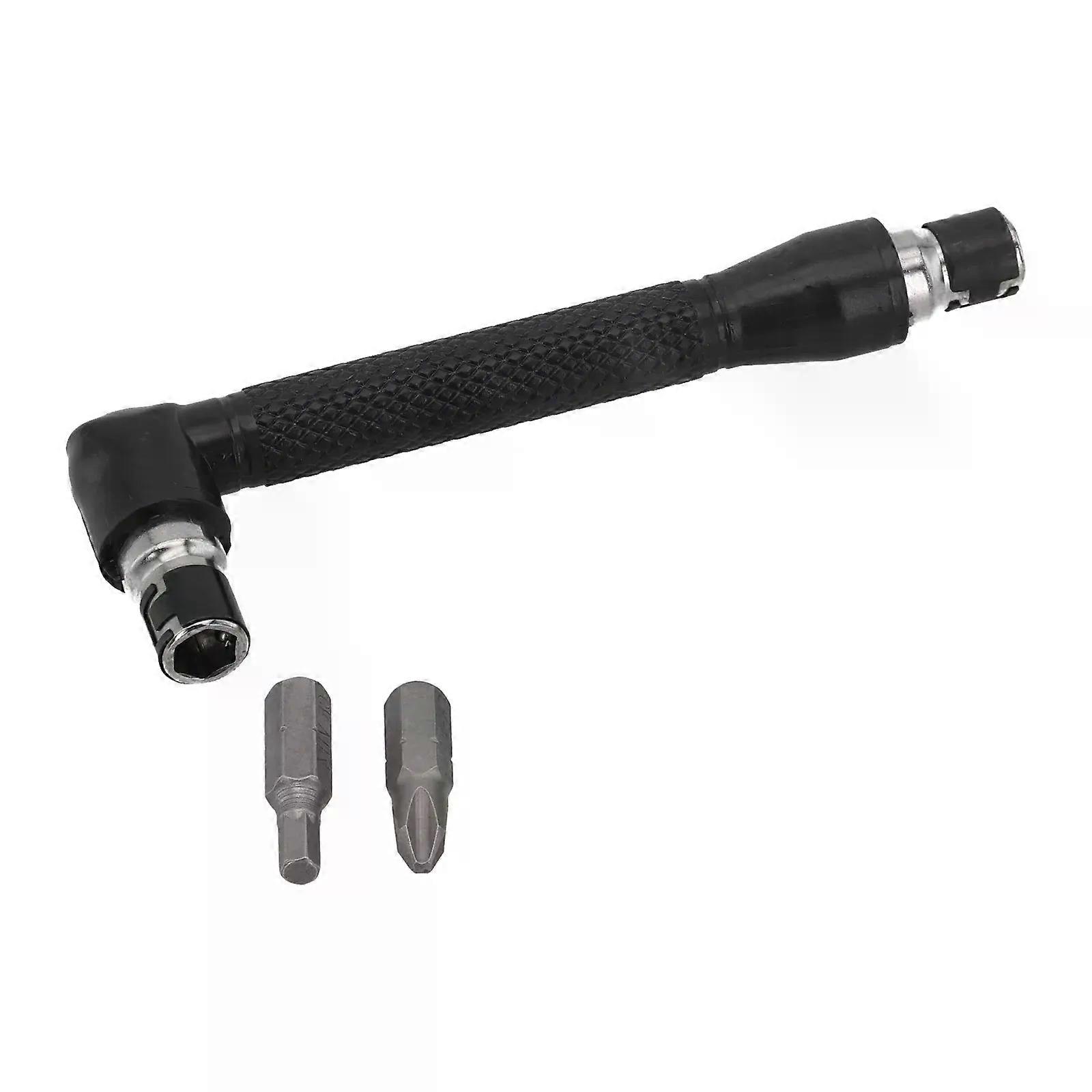 L-shaped 1/4 Hexagonal Screwdriver Bit 90 Degree Double-Head Handle Black 6.35 Wrench Screwdriver Bit Tool Set