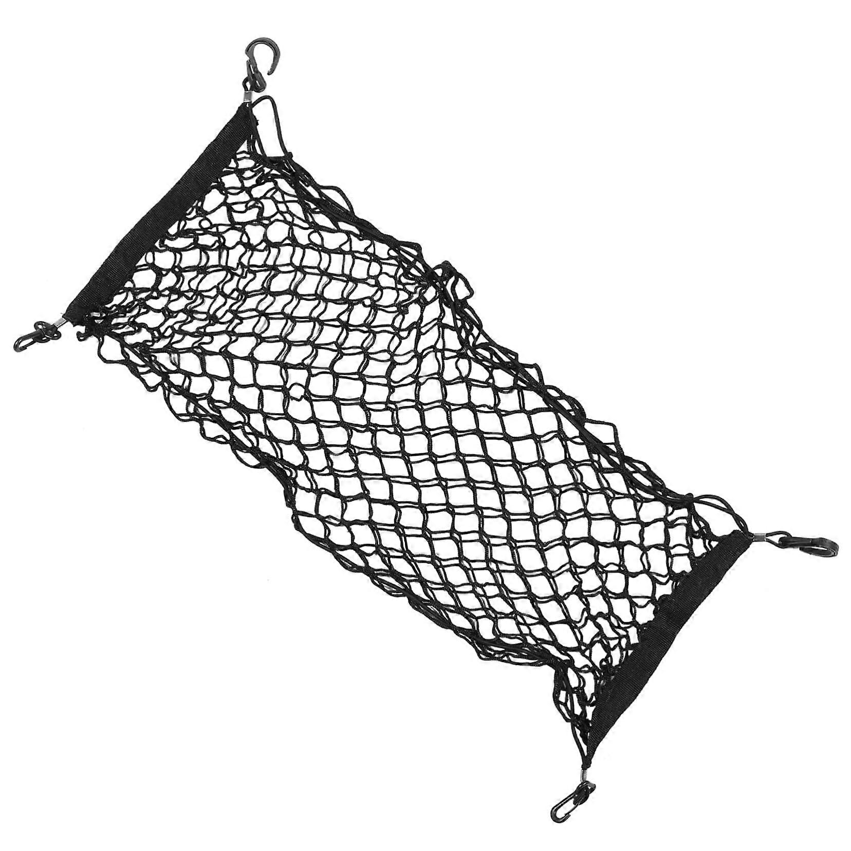 Autoaufbewahrungstasche SUV Cargo Organizer Net Trunk Net For SUVs Polyester Car Storage Bag Black