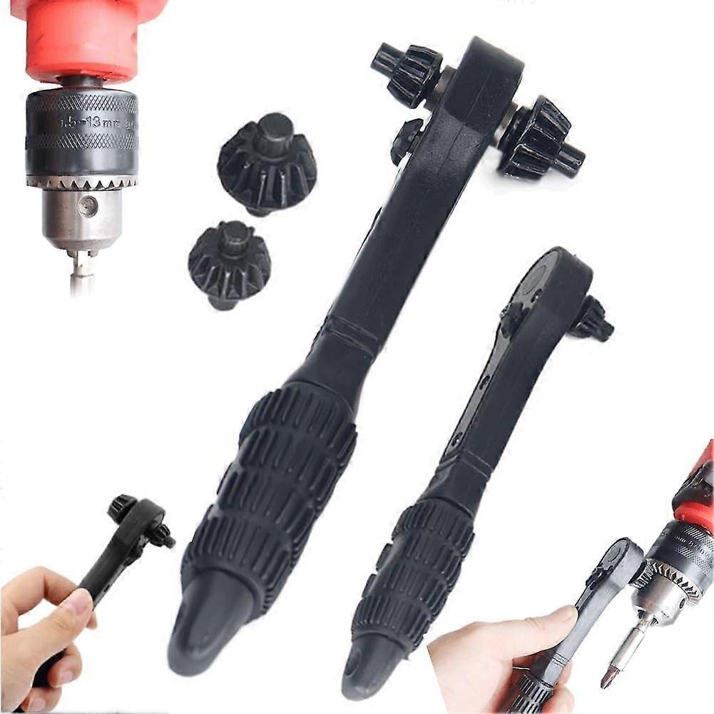 2-in-1 Ratchet Wrench Drill Chuck, Universal Double-Sided Chuck Key for 10-13mm Electric Drills, Multifunctional Tool