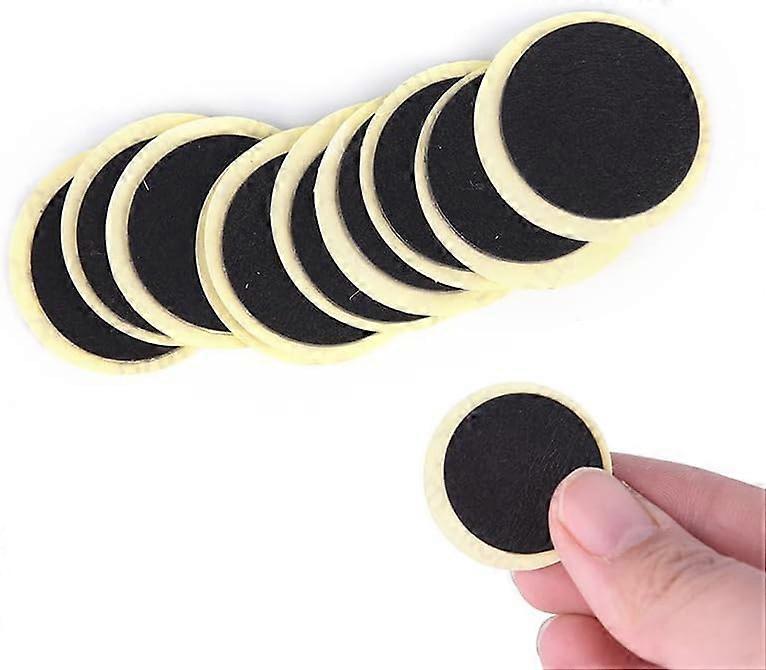 24pcs Black Bike Tire Patch Kit, Glueless Bicycle Patches, Round Bicycle Tube Kit, Bicycle Kit for Road Bikes and Mountain Bikes