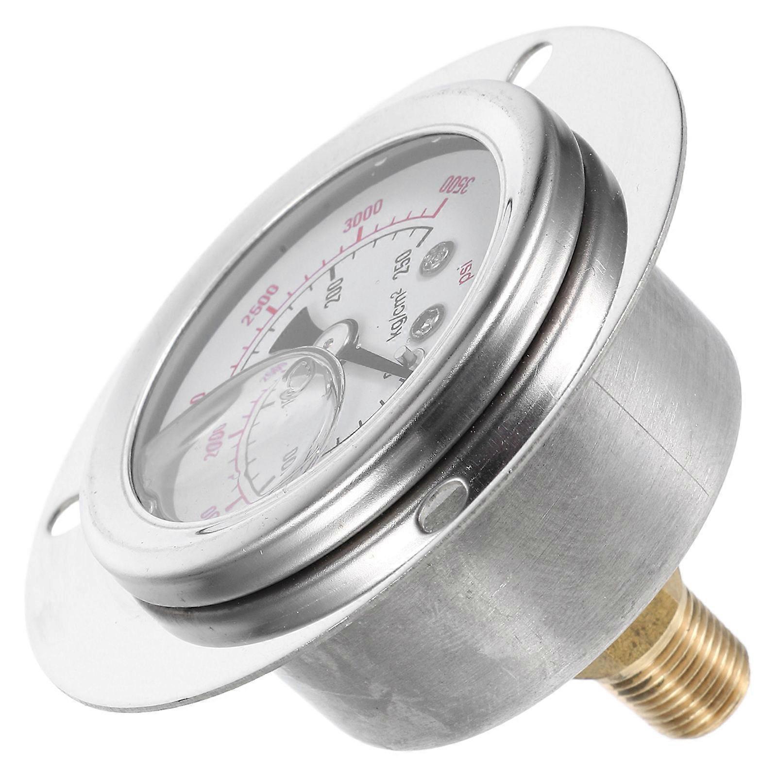 Silver Pressure Gauge for Testing Designed with Shockproof Features and Precise Measurements 1 Piece