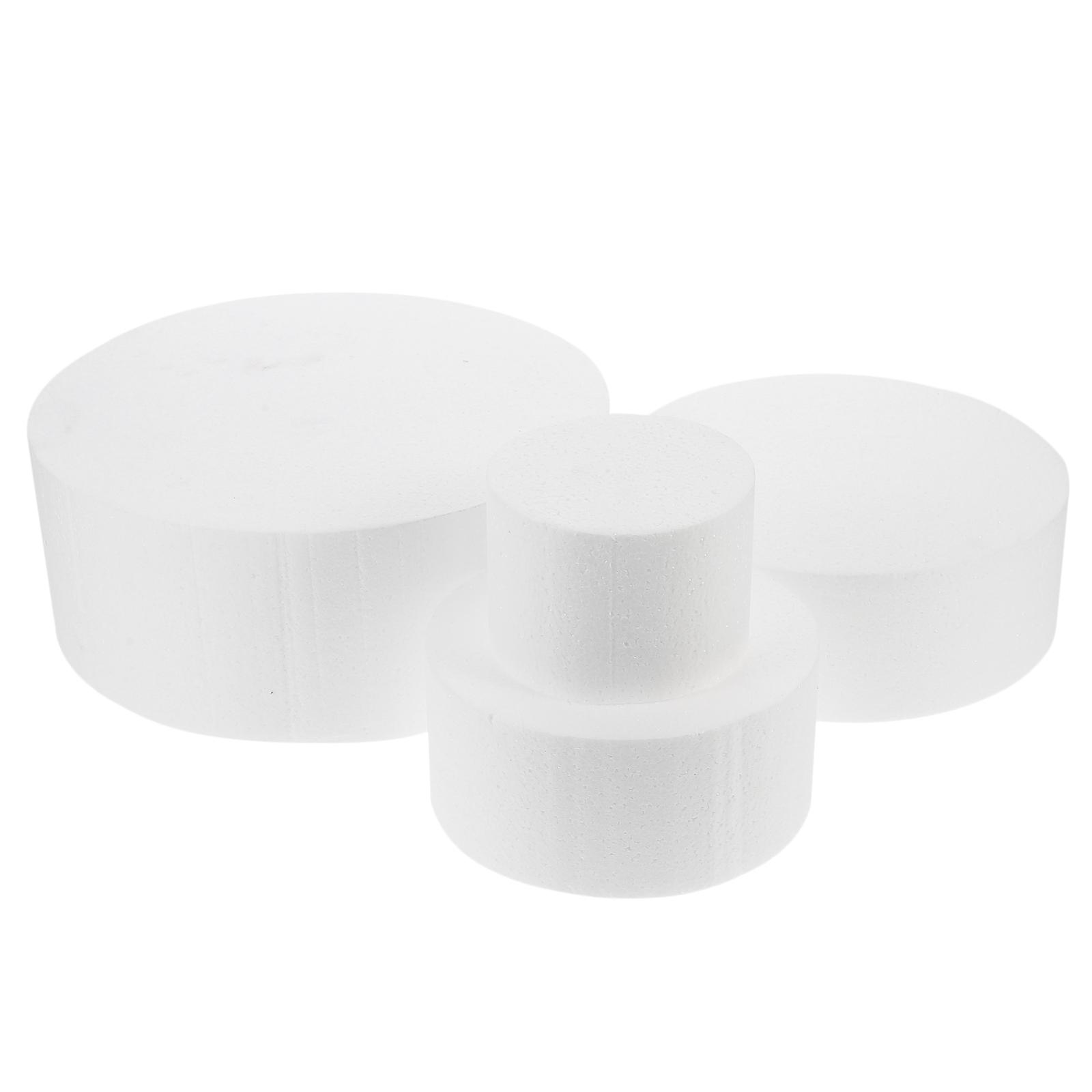 Cake Stencils Decorating Polystyrene Cake Dummies Diy Flower Mold Round Shape 4Pcs