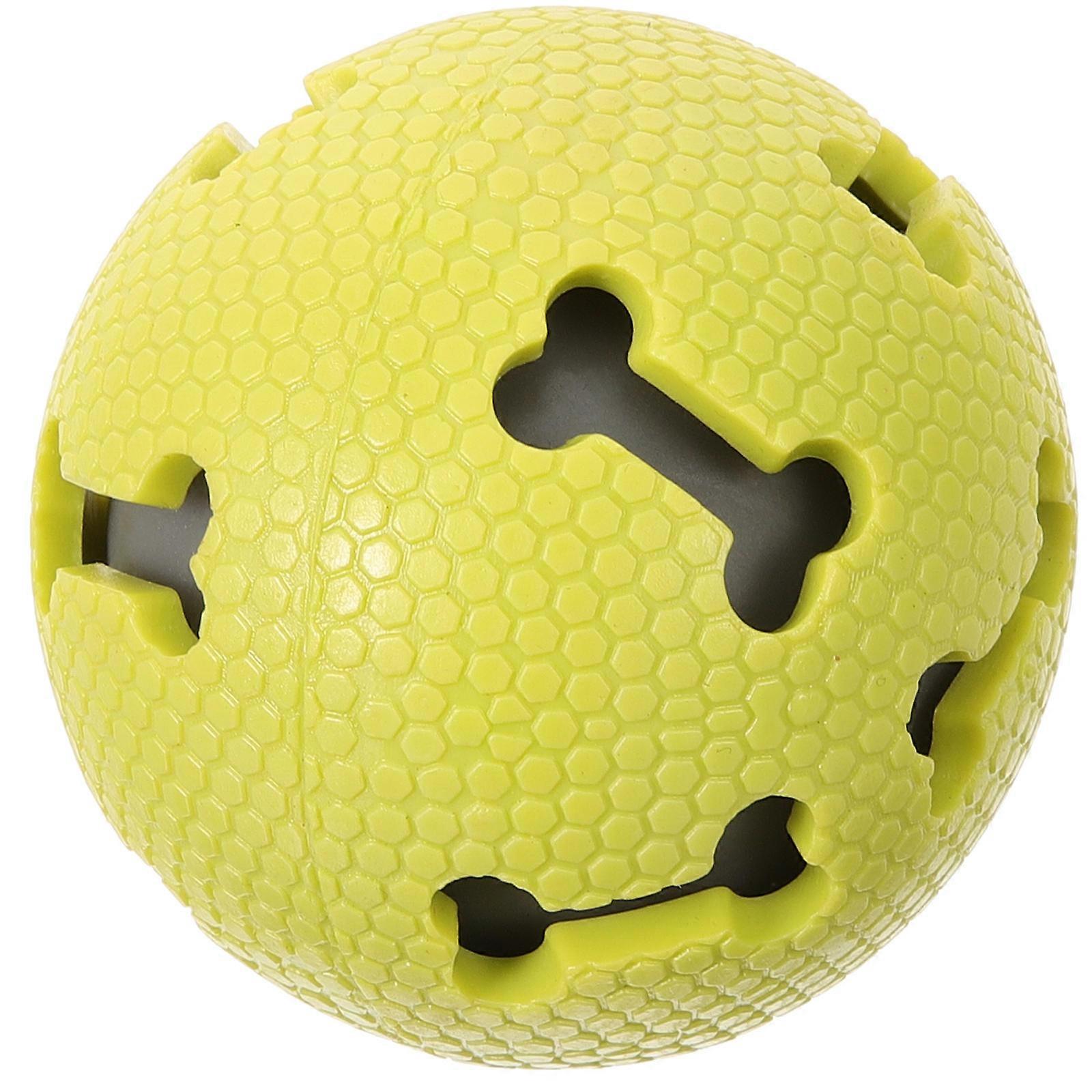 TPR Pet Ball for Dog Toy Supplies Makes Sound when Chewed Light Green Small Size S
