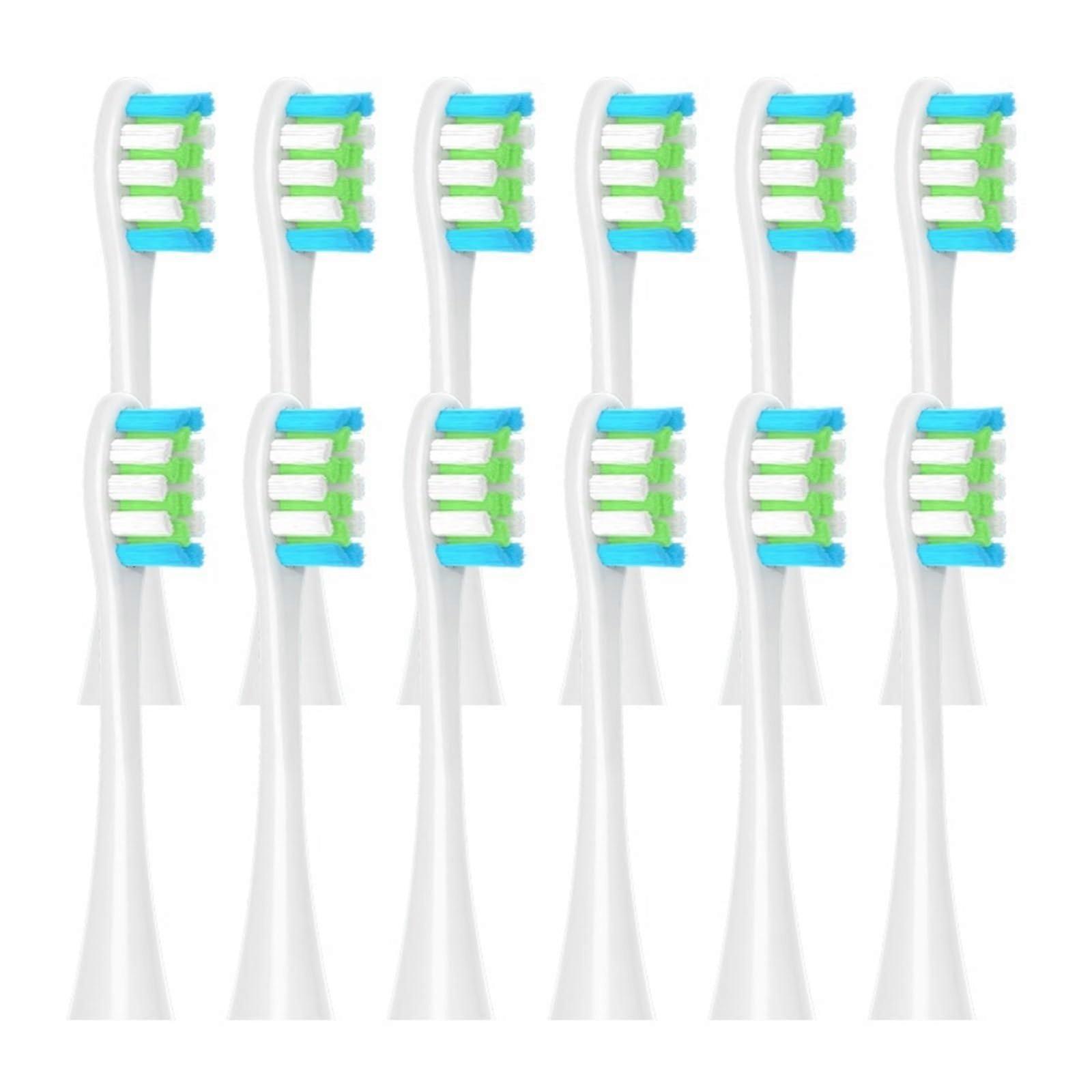 RCCCLXWO 12-Piece Replacement Brush Heads for Oclean X X PRO Z1 F1 One Air 2 SE Electric Toothbrushes Soft Bristles White