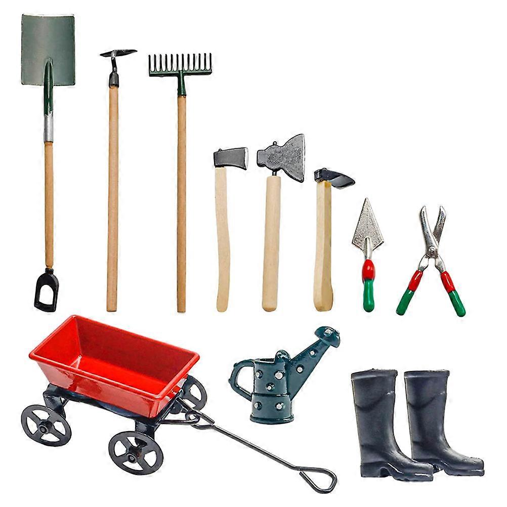 Miniature Garden Tools Dollhouse Accessories Gardening Mini House Decor Assorted Color 1 Set