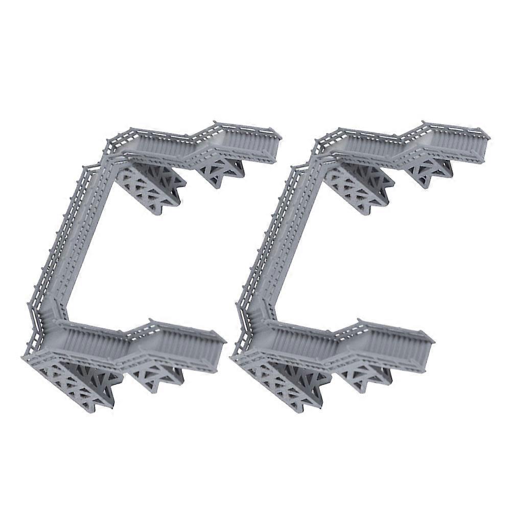 Diy Footbridge Model 1:87 Scale Building Miniature Train Accessories for Railway Layout & Sand Table Decor Home Office Decoration