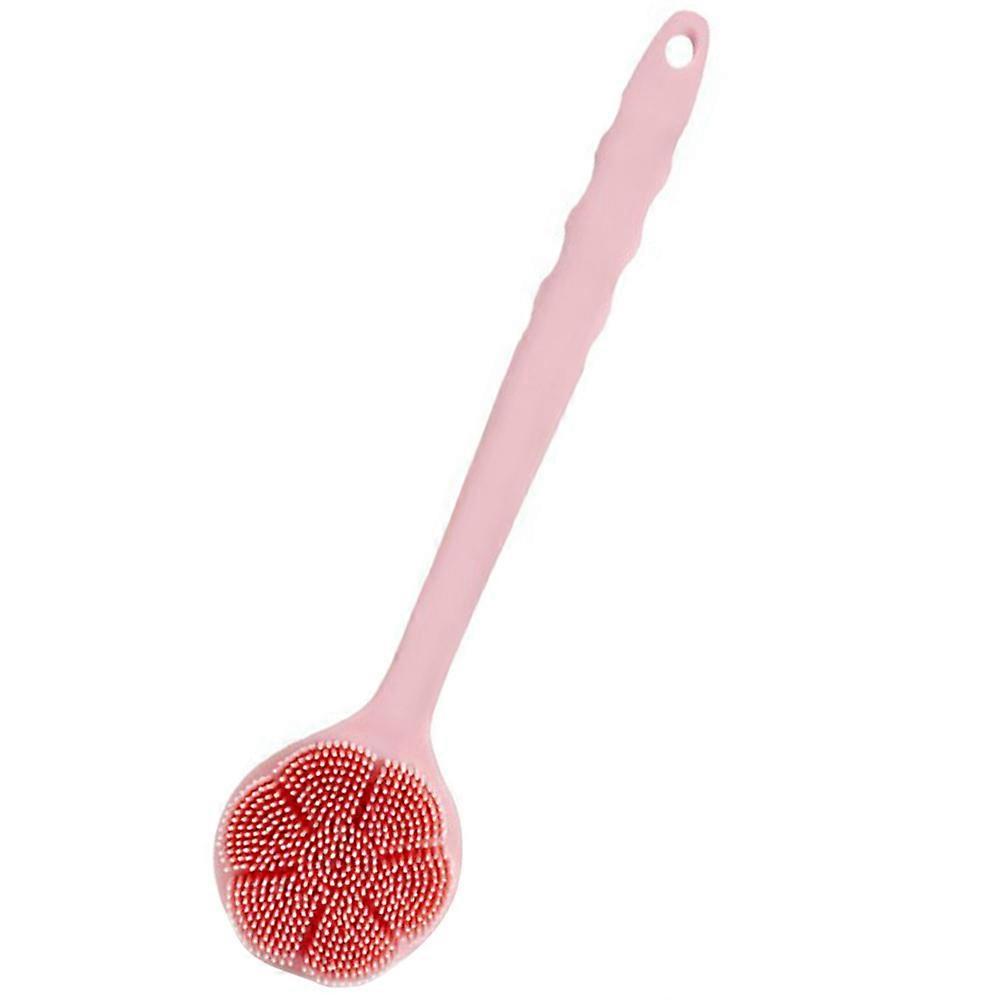 Long Handle Bath Brush for Exfoliating Body Scrubbing, Deep Cleaning and Back Scrubbing with Comfortable Grip and Convenient Storage Design