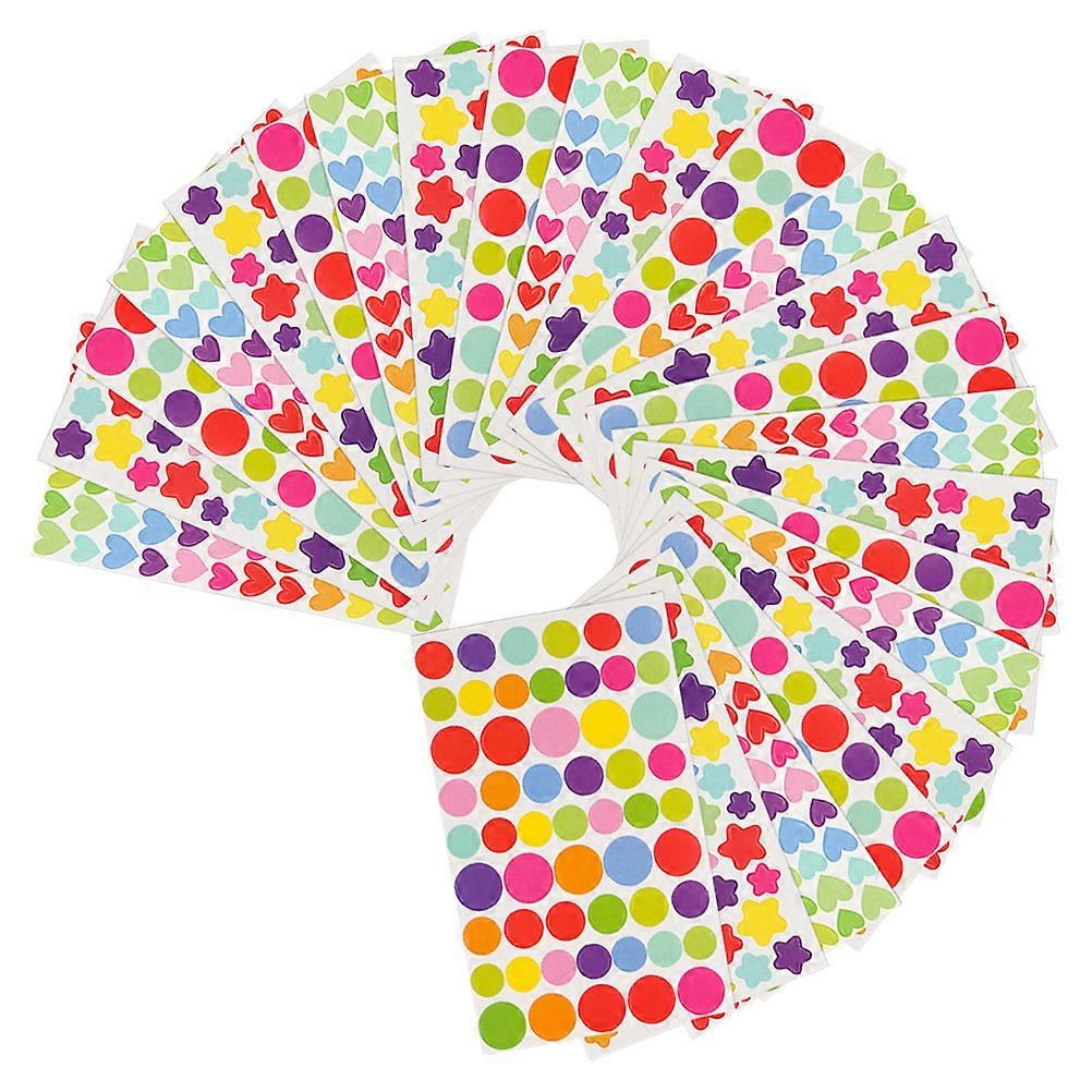 Colored Sticker Dots for Decor Assorted Adhesive Paper Small Dot Stickers 60 Sheets