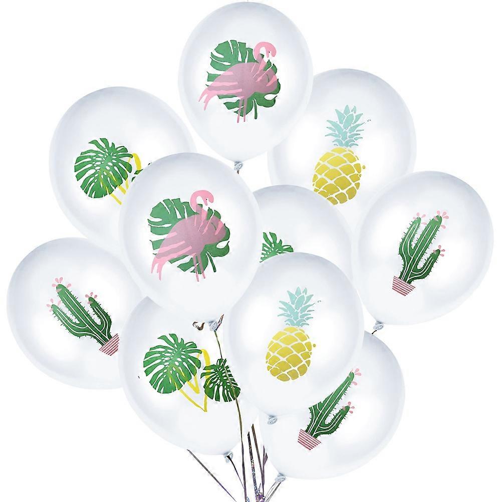 Monstera Leaf Balloons for Decor Made of Latex Multi Color 10pcs Reusable 12 inch