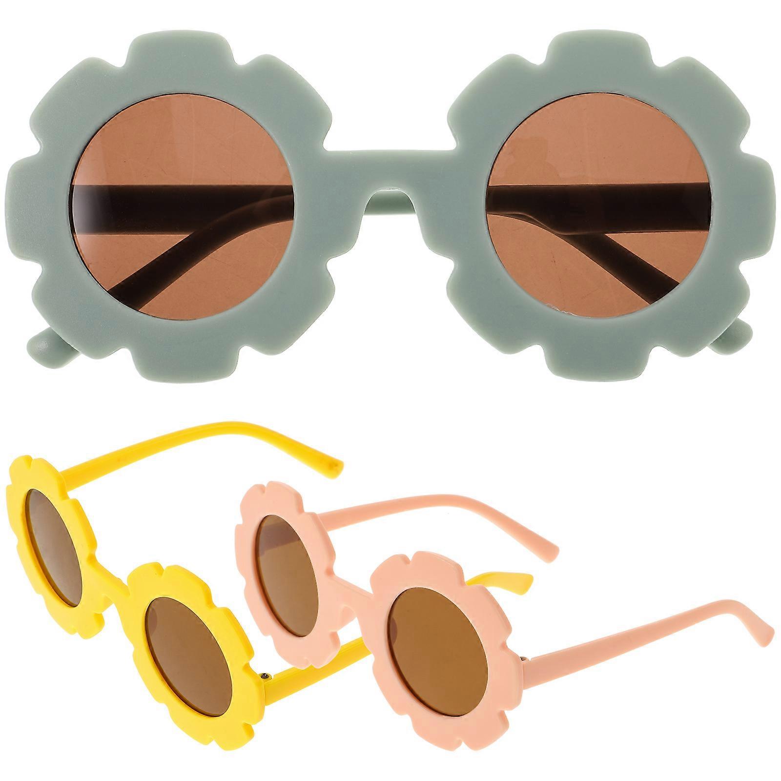 Toddler Sunflower Sunglasses for Kids Lightweight and Unique Assorted Color PC Pairs
