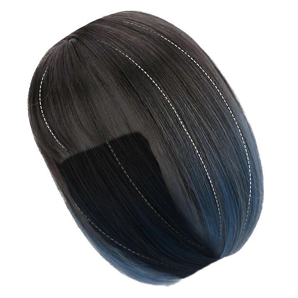 Short Hairpiece with Neat Bangs for Decoration Multi Color Synthetic Material One Size Fits All