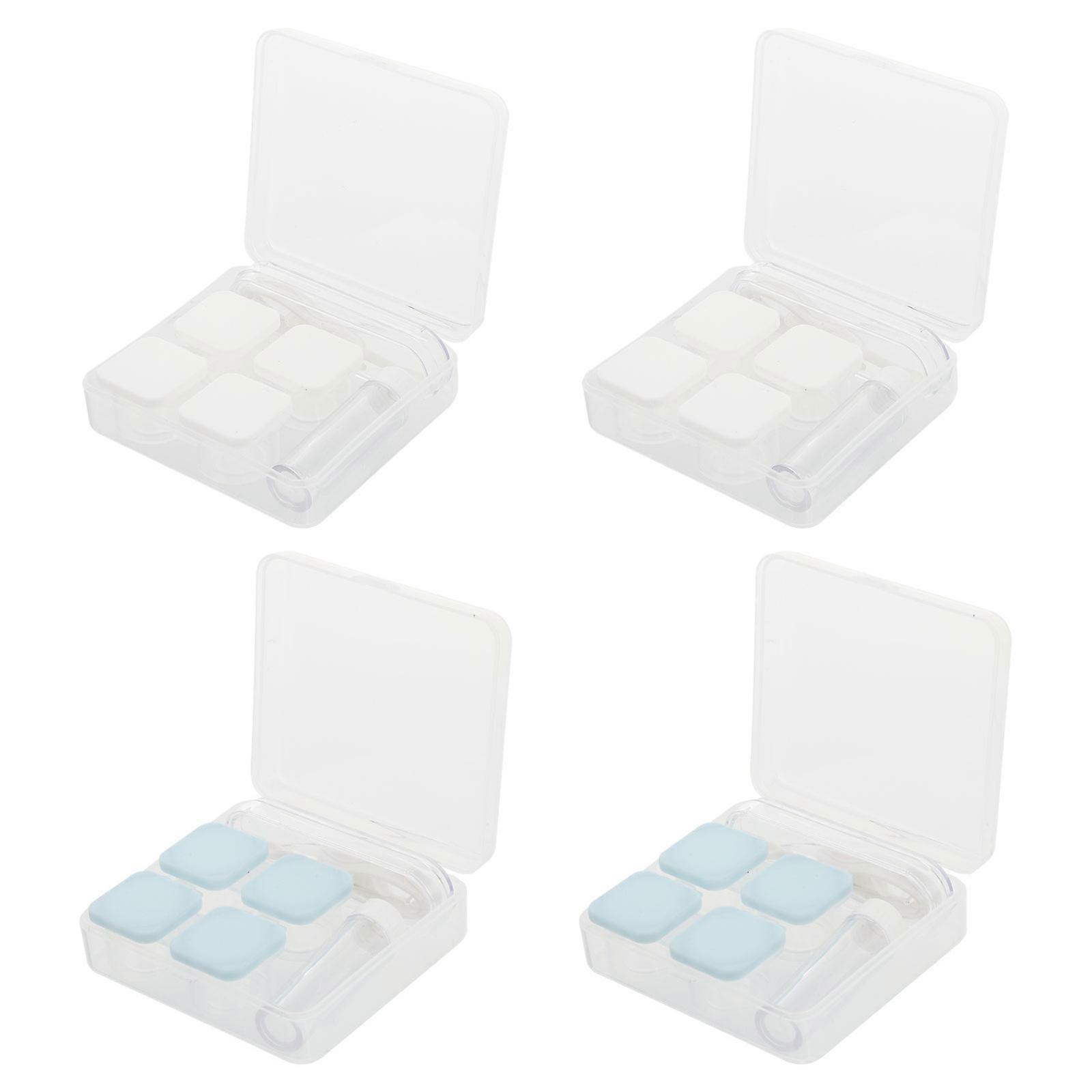 4pcs Assorted Lens Cases, Durable Cosmetic Holders for Travel & Daily Use, Compact Design for Storage & Protection