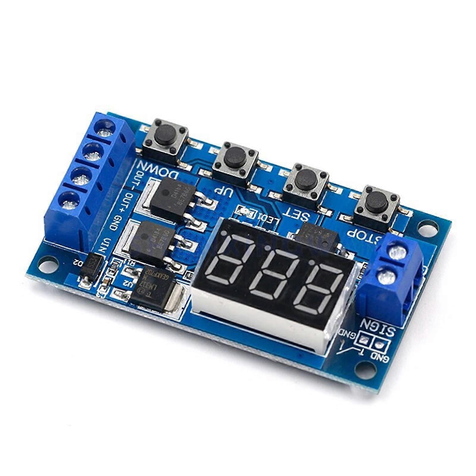 DC 12V 24V Dual MOS LED Digital Delay Relay Trigger Cycle Timer Delay Switch Module for DIY Timing Control
