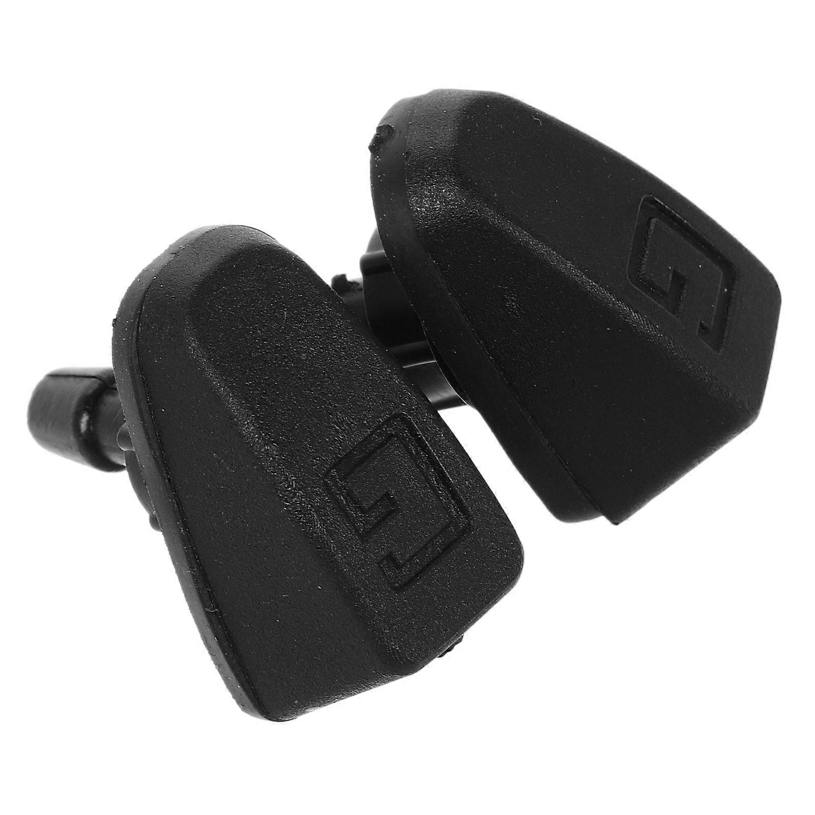 Universal Adjustable Car Windshield Washer Nozzle with Even Spray Distribution Durable Plastic Black Fits Front Rear
