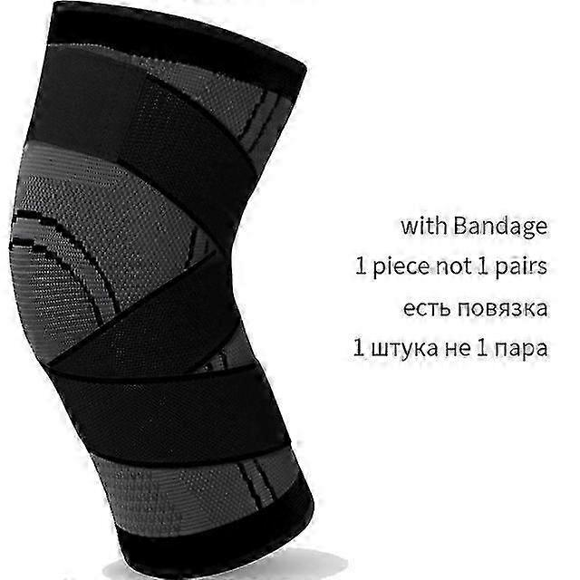 男性用弾性膝パッド 1 個 - バスケットボールバレーボールフィットネスギア用スポーツサポートブレース