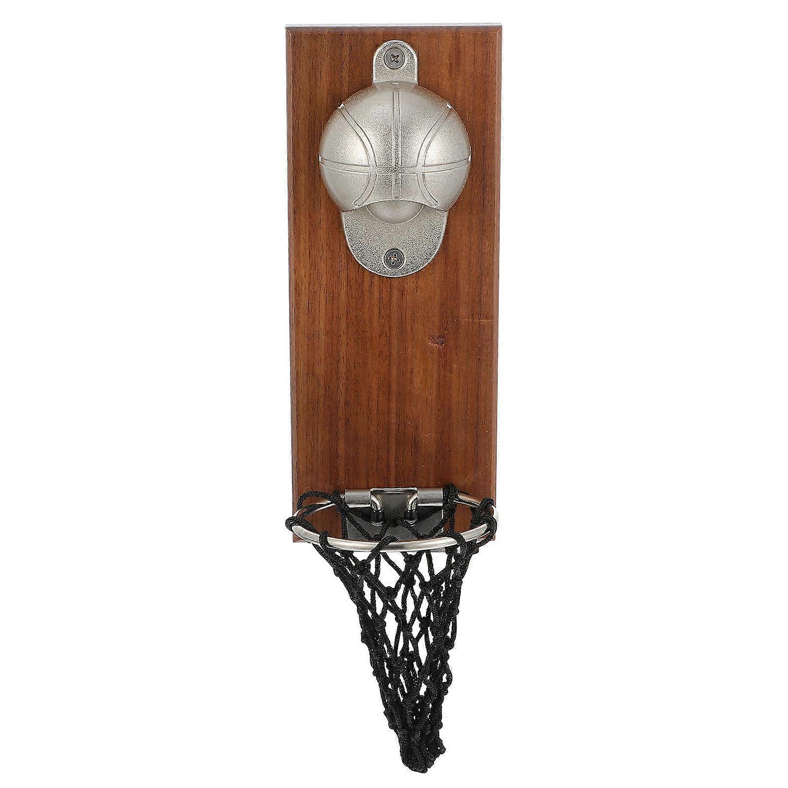 Coffee WallMounted Opener with Basketball Rack Design for Home Use Made of Stainless Steel and Synthetic Material