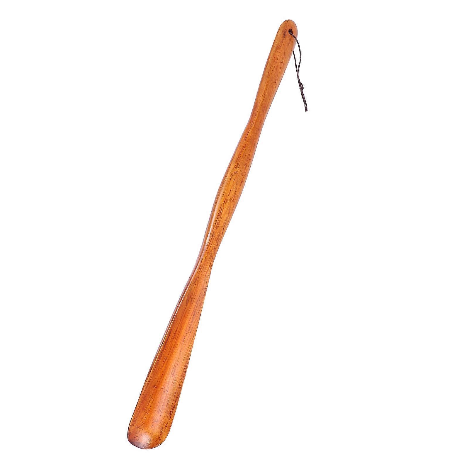Home Lifter Shoe Horn Long Handle Wooden Portable Useful Shoehorn Stick