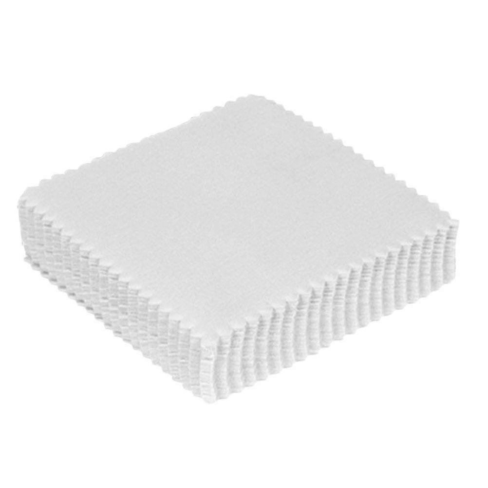 Jewelry Cleaning Cloth for Polishing Silver and Jade Restores Gloss with Durable Suede Fabric Grey 50pcs