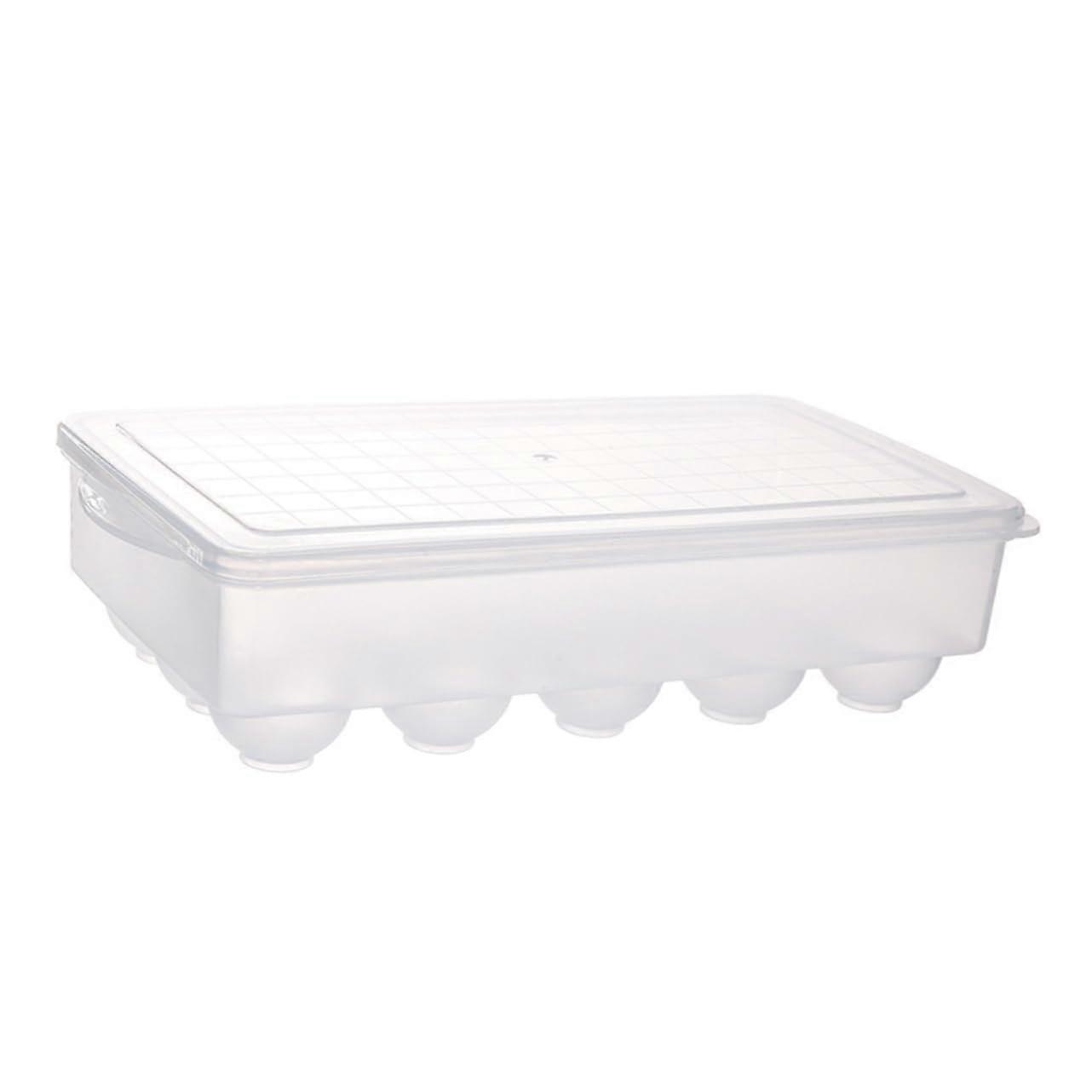 1 x Egg Storage Box with Lid, Stackable Egg Holder, Made of Quality Transparent Fridge Organiser for Easy Storage and Visibility
