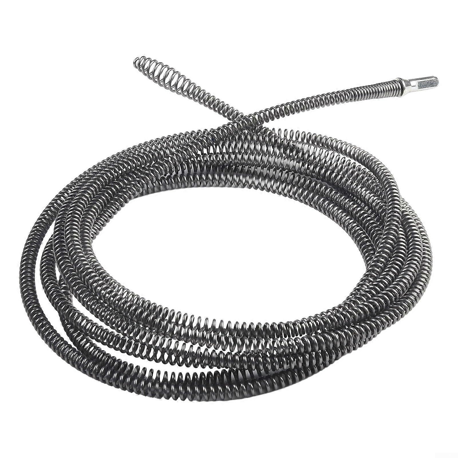 5-Meter Drill Auger Tool Set For Electric Drill, Flexible Coil Drain Cleaner For Clogged Drains And Sewers