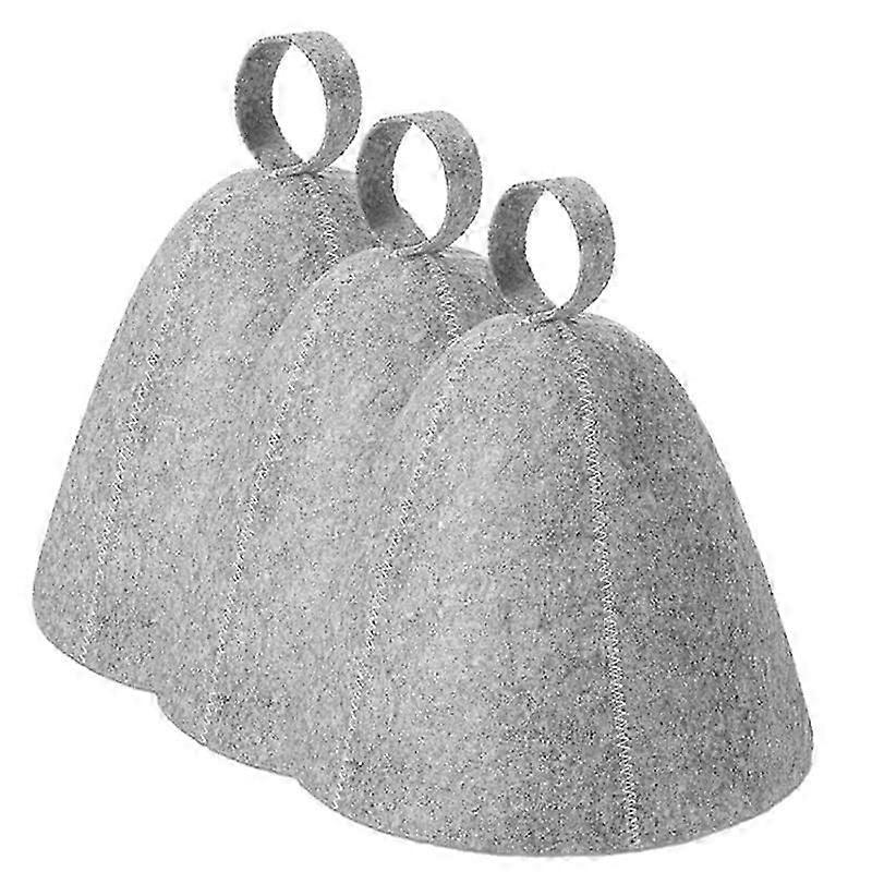 Pieces Sauna Hat, 34x23cm Sauna Hat Felt for Saunas, Bathroom Accessories and Sauna Lovers Grey