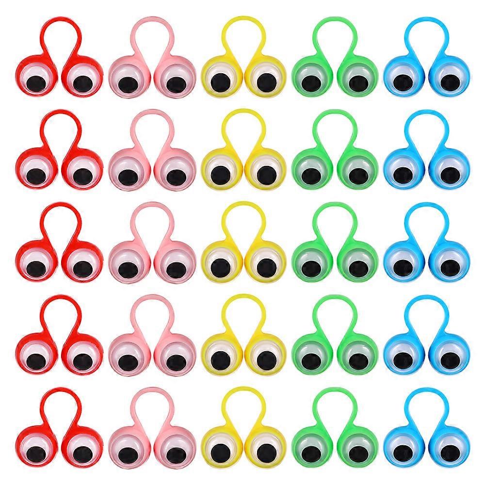 Plastic Eyeball Finger Puppets for Decoration and Play Assorted Color Lightweight Safe and Fun 100pcs