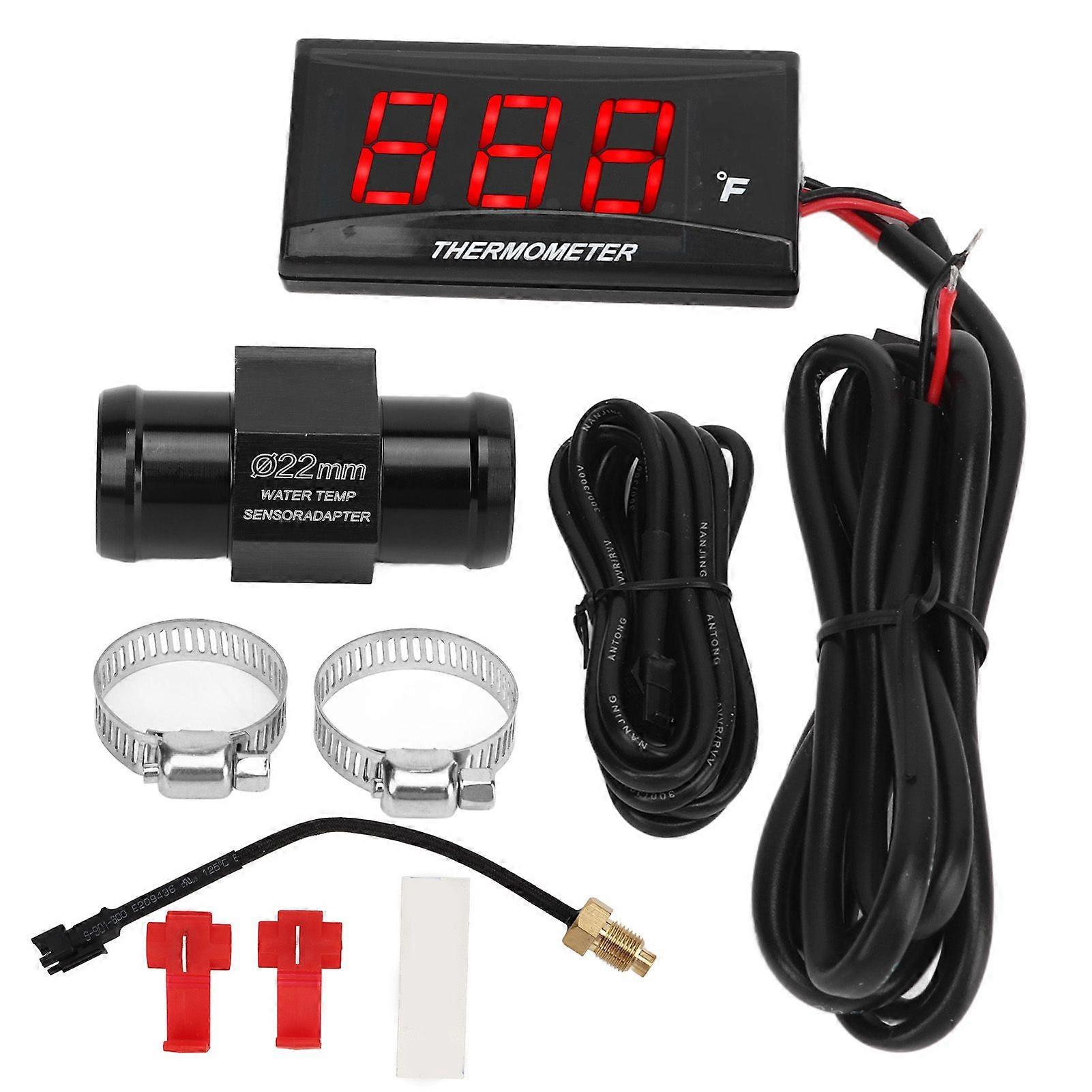 motorcycle temp meter LCD display ABS housing DC12V