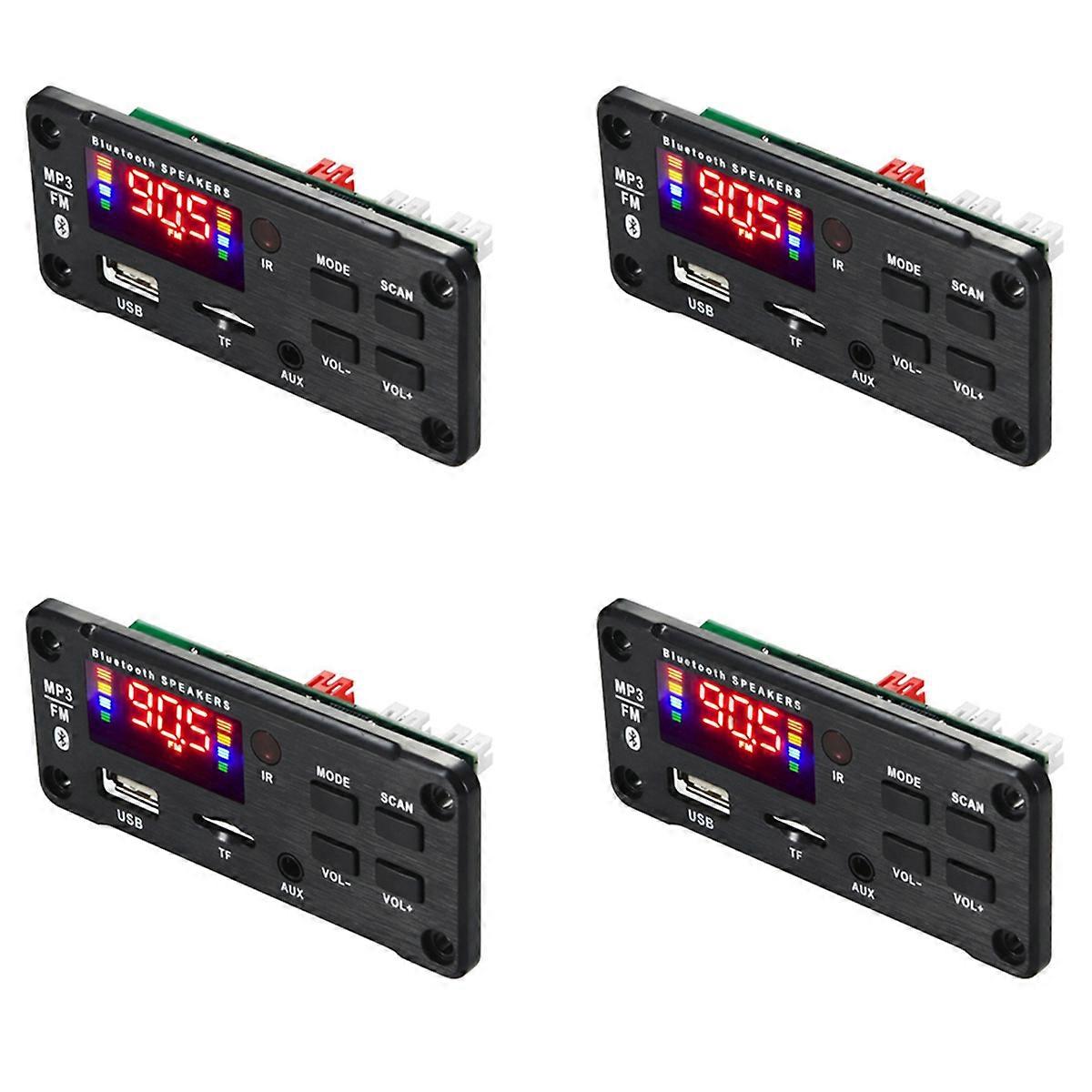 4X Amplifier 25Wx2 12V Mp3 Decoder Board Audio Module Bluetooth 5.0 Wireless Music Car Mp3 Player wi
