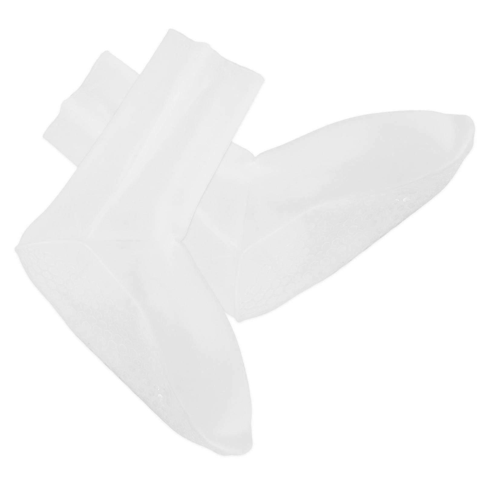 Moisturizing Silicone Socks for Dry Cracked Feet Care with Shock Absorption and High Elasticity White Size 1 Pair