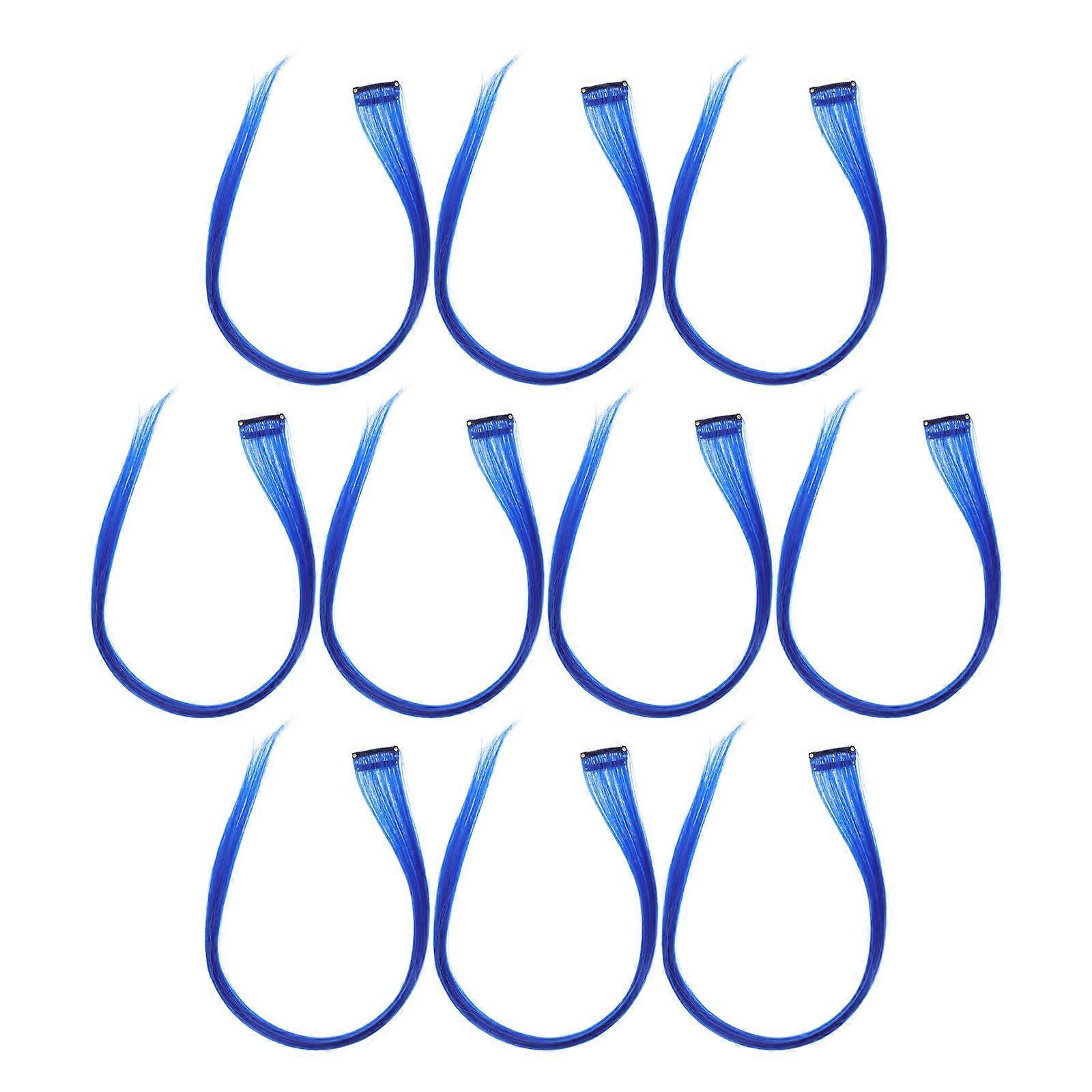 Bleu Pince à cheveux raide en fibres d’extensions pour la coiffure à la mode léger 10pcs