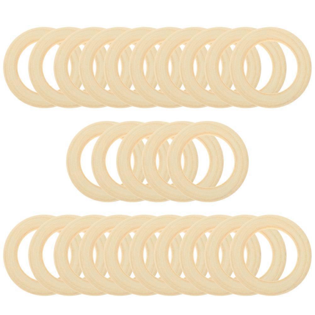 25Pcs Wooden Rings for DIY Unpainted Macrame Rings Handmade Rings Crafts DIY Ring Crafts