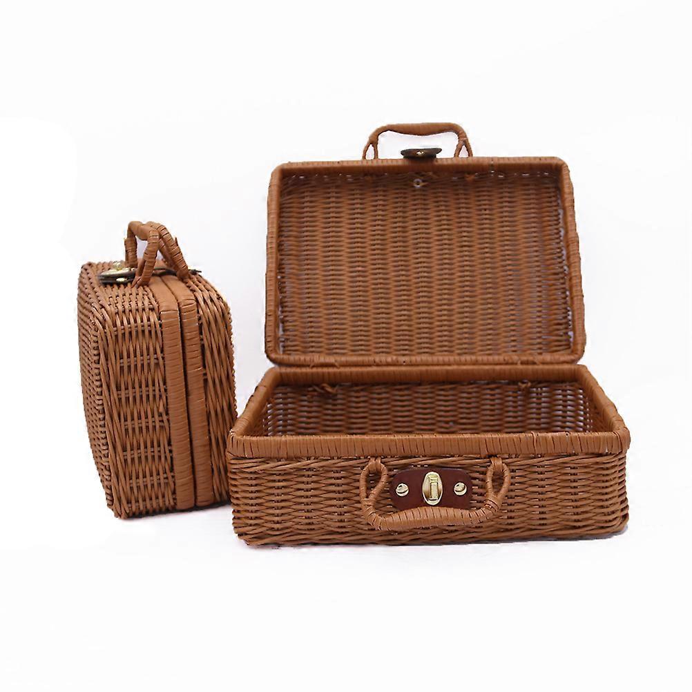 Portable Cosmetic Organizer in Light Brown Made of PP Plastic for Storage with Multiple Compartments 4.33 x 3.15 x 2.95 inches