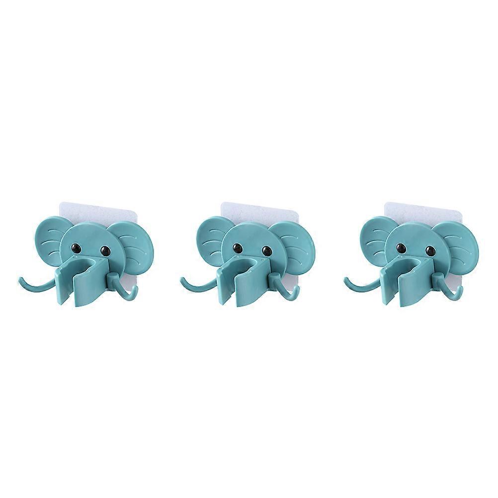 Elephant Bathroom Decor 3Pcs Handheld Shower Holder Sky-Blue Practical Accessory for Hotel Use