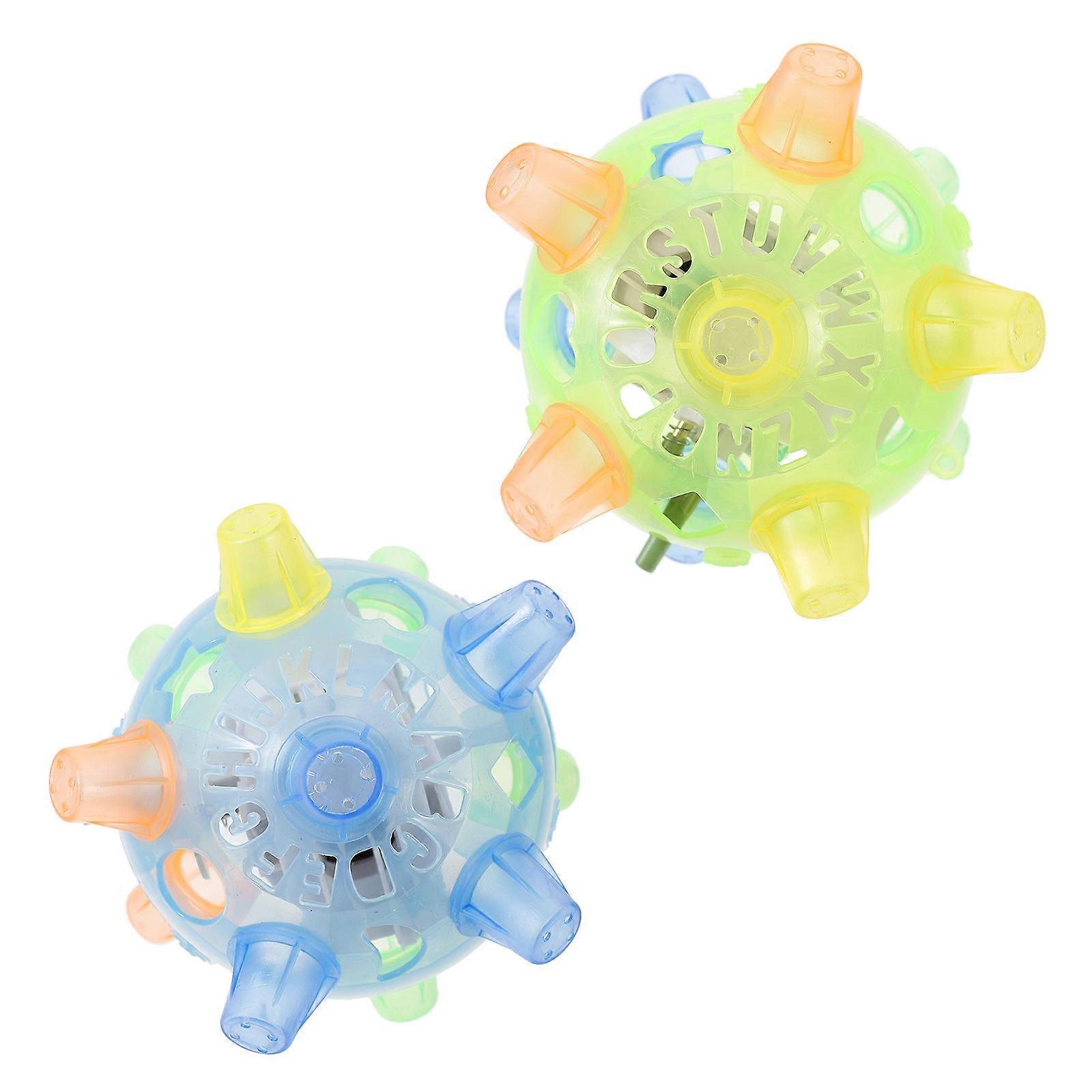 Bouncing Ball Disco Lights For Parties Round Plastic And Rubber 2Pcs