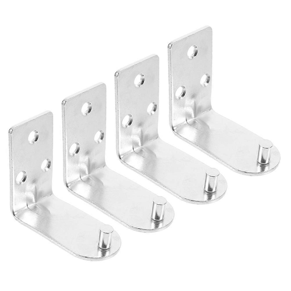 4Pcs Fire Extinguisher Hook Wall Mount For Fire Emergency Preparedness Quick Installation Silver Iron