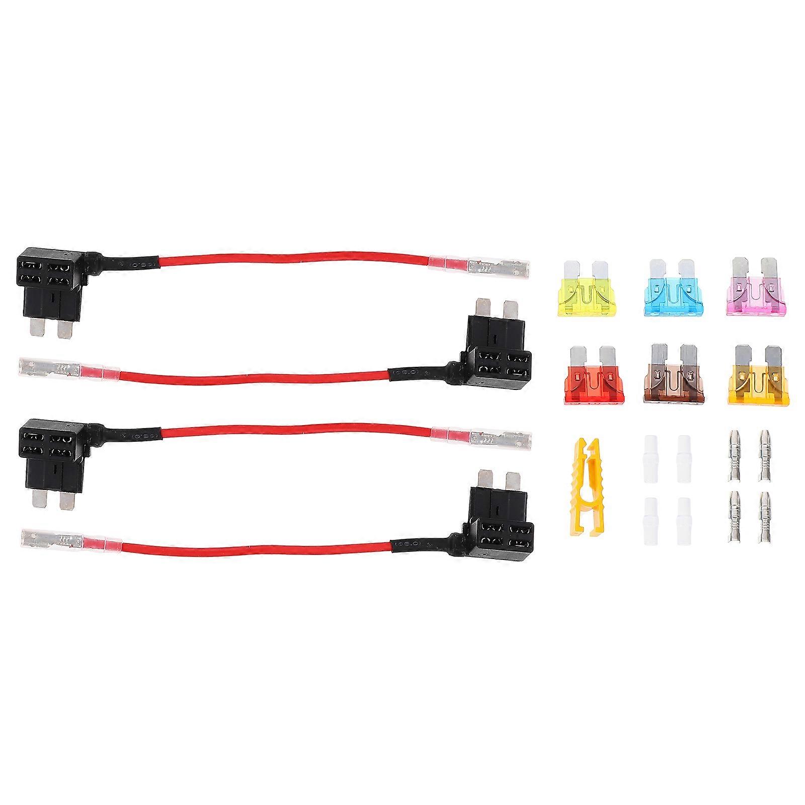 19pcs Car Fuse Boxes Holders Circuit Modification Tools Assorted Color