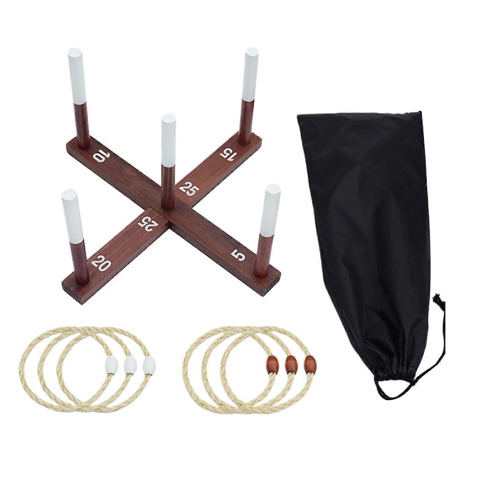 Outdoor Ring Toss Toy Bead Ring Toss Game With Carry Bag For Garden And Lawn Party Set For Girls Teens