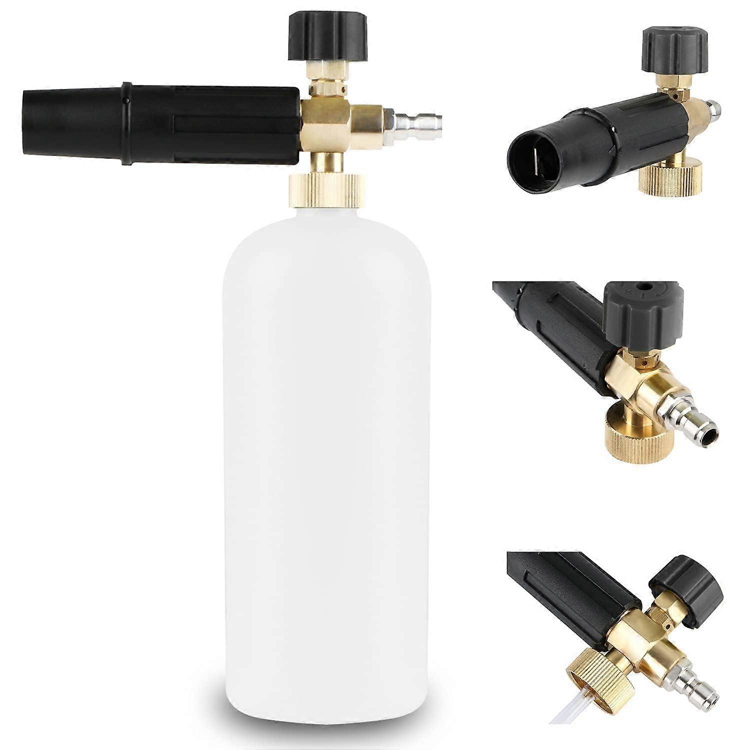 Snow Foam Lance Pressure Washer Foam Cannon, 1L Adjustable Soap Dispenser