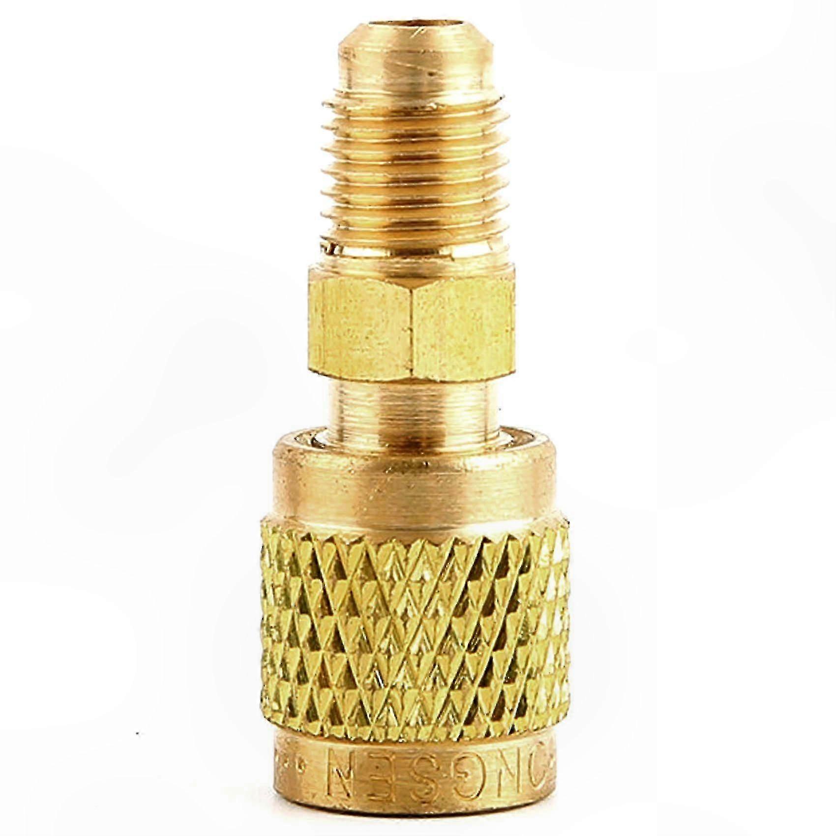 1/4" to 5/16" AC Refrigerant Adapter Hose Fitting for R22 R134A R32 R410A Systems