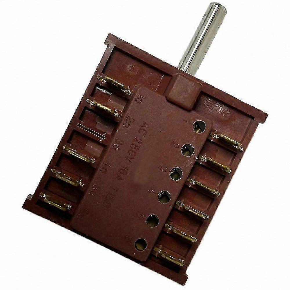 Rotary Selector Switch for AC Oven, 16A T150 Temperature Control with 4/6 Gear Positions, 6/11 Pin Knob for Electric Heater