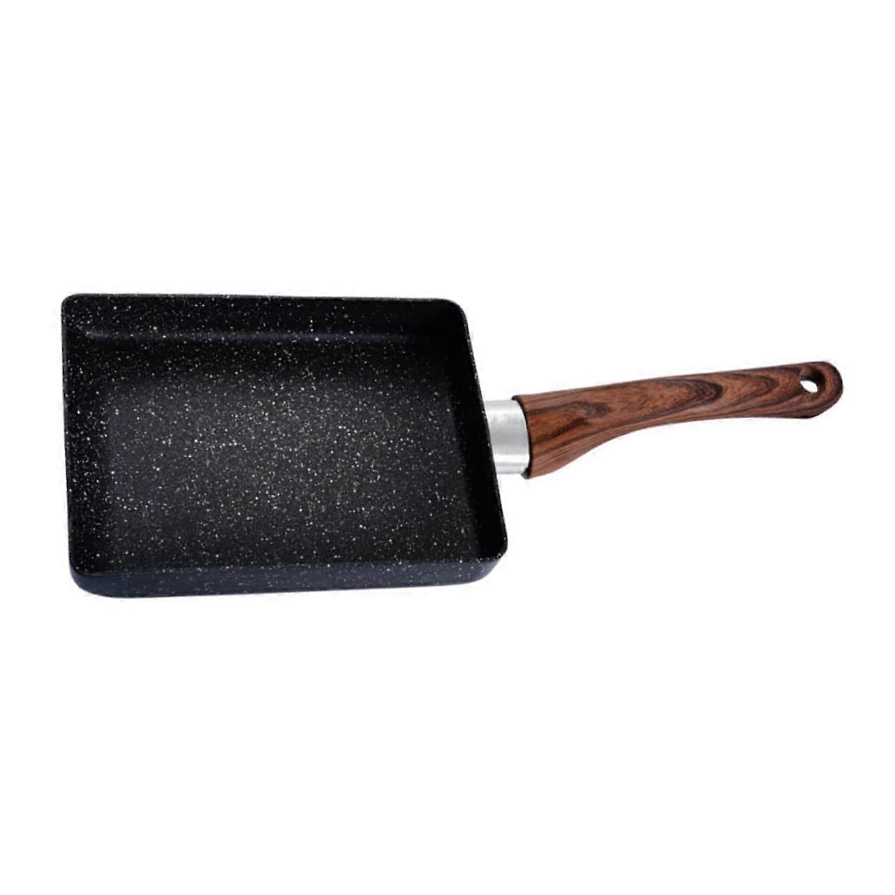 1pc NonStick Tamagoyaki Pan Square Skillet for Handle for Induction Cookers Frying Eggs Vegetables and More
