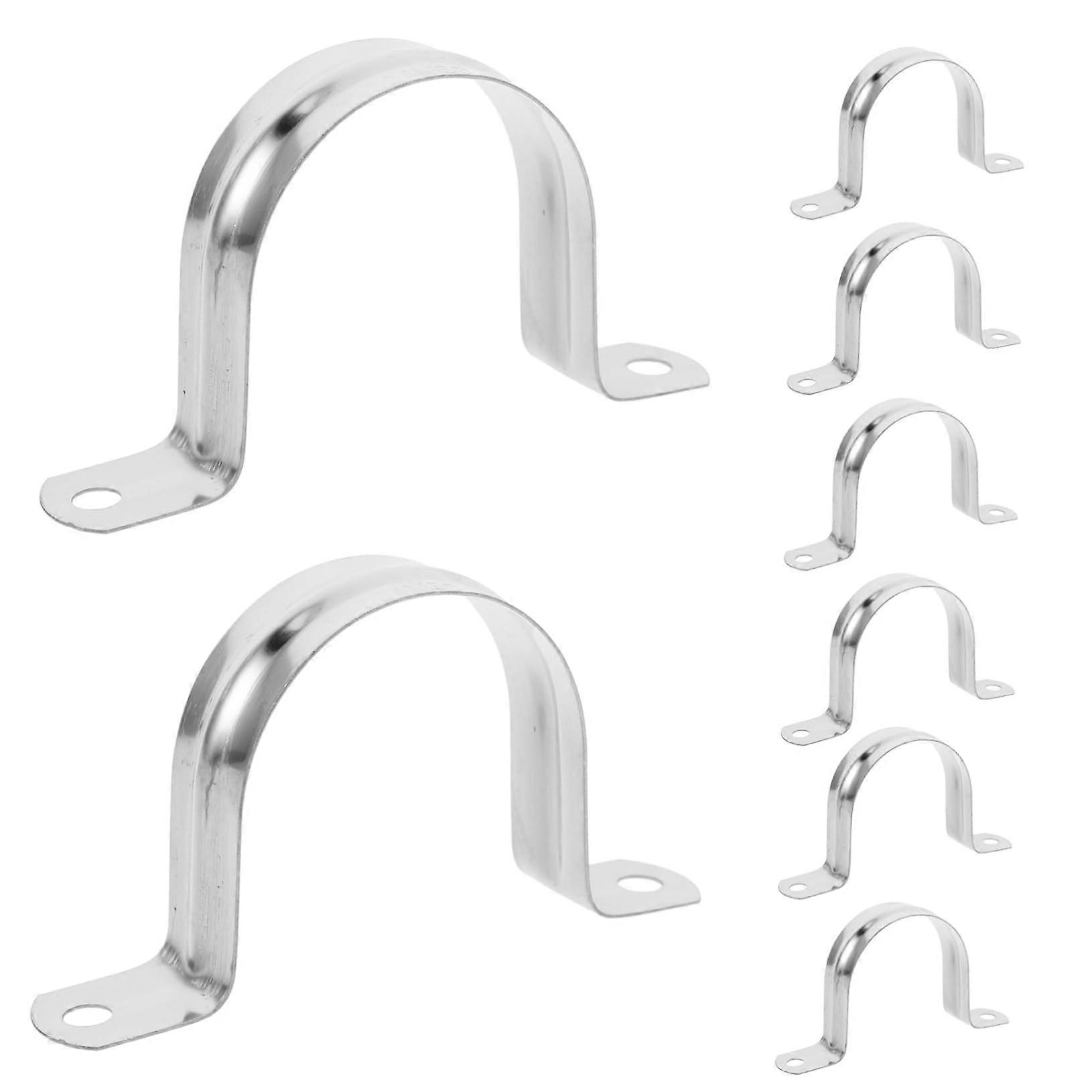 10Pcs Heavy Duty Stainless Steel Saddle Clamps for Secure Pipe and Cable Support