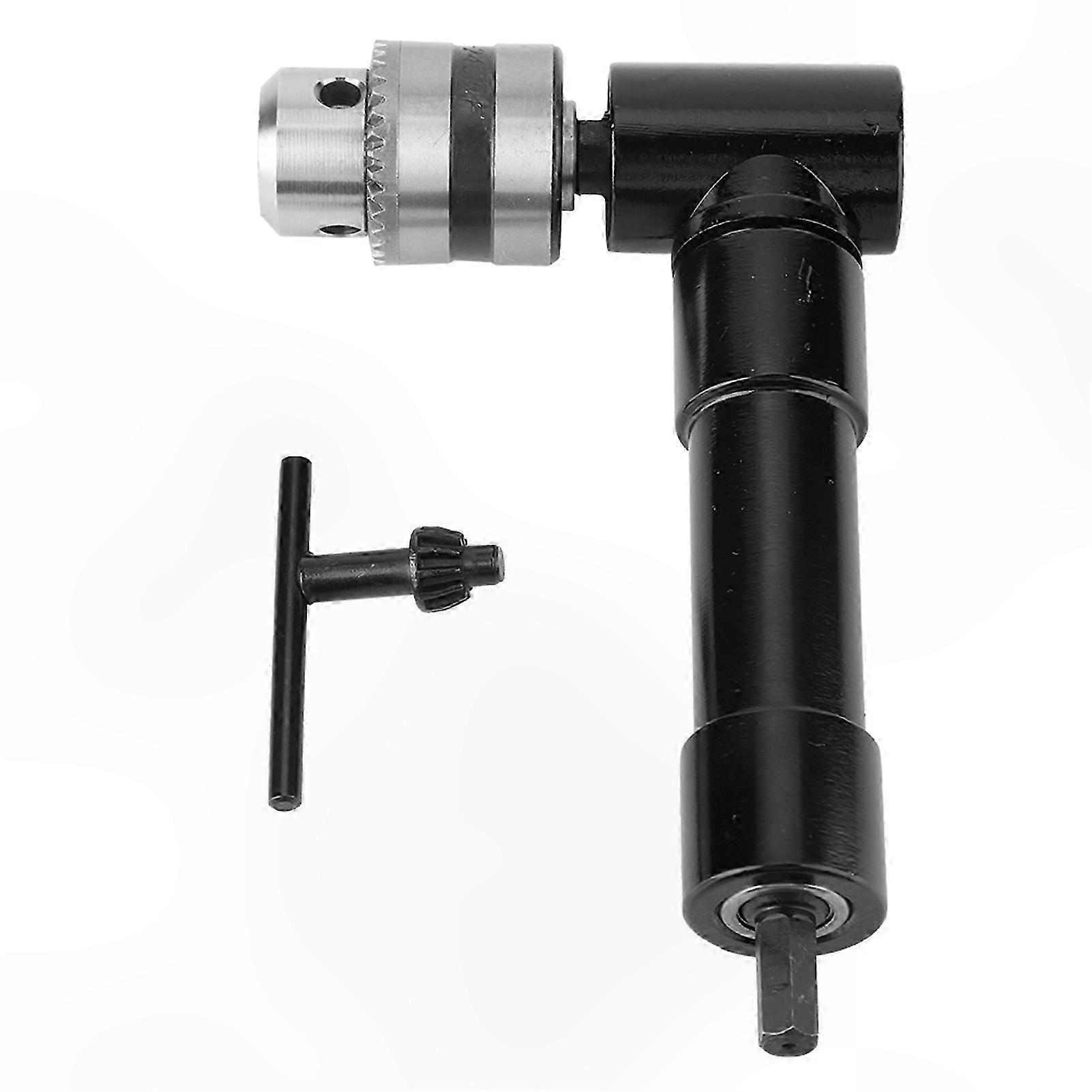 Right Angle Drill Adapter with 90 Degree Chuck Key Bit Holder Extension Attachment