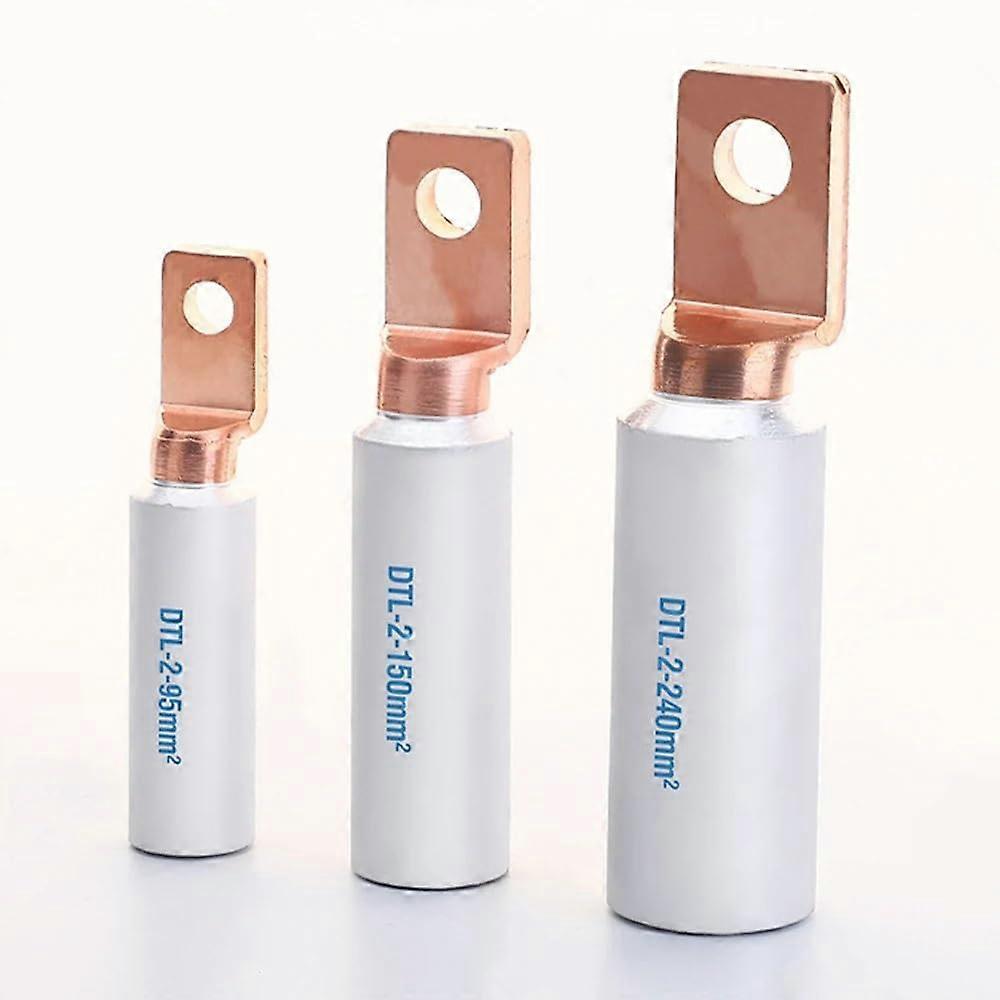 DTL-2 Copper Aluminum Terminal Lug Wire Connector Crimp Terminals DTL-2-150 for 10-400mm2 Cable Sizes