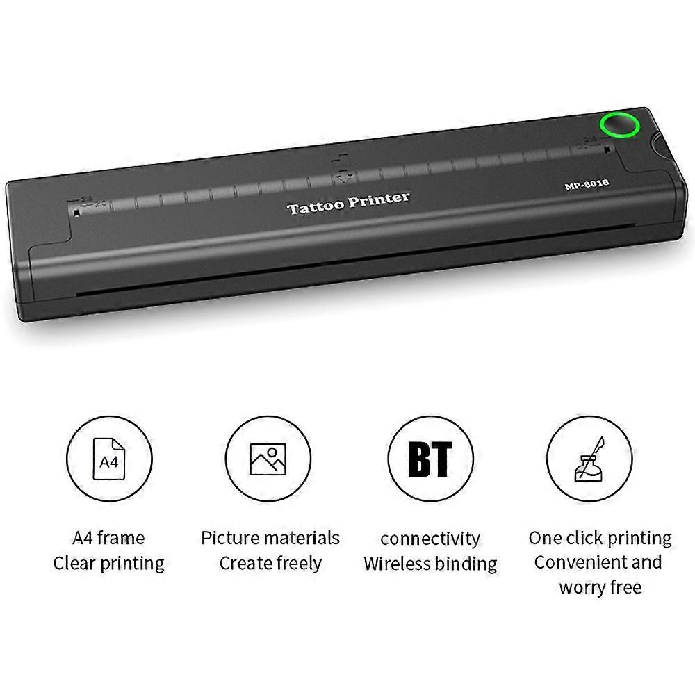 BT Connection Tattoos Printer Mobilephone APP One-click Printing Thermal Tattoos Pattern Stencil Machine Imaging Size Angle Cropping Mirroring Scale A