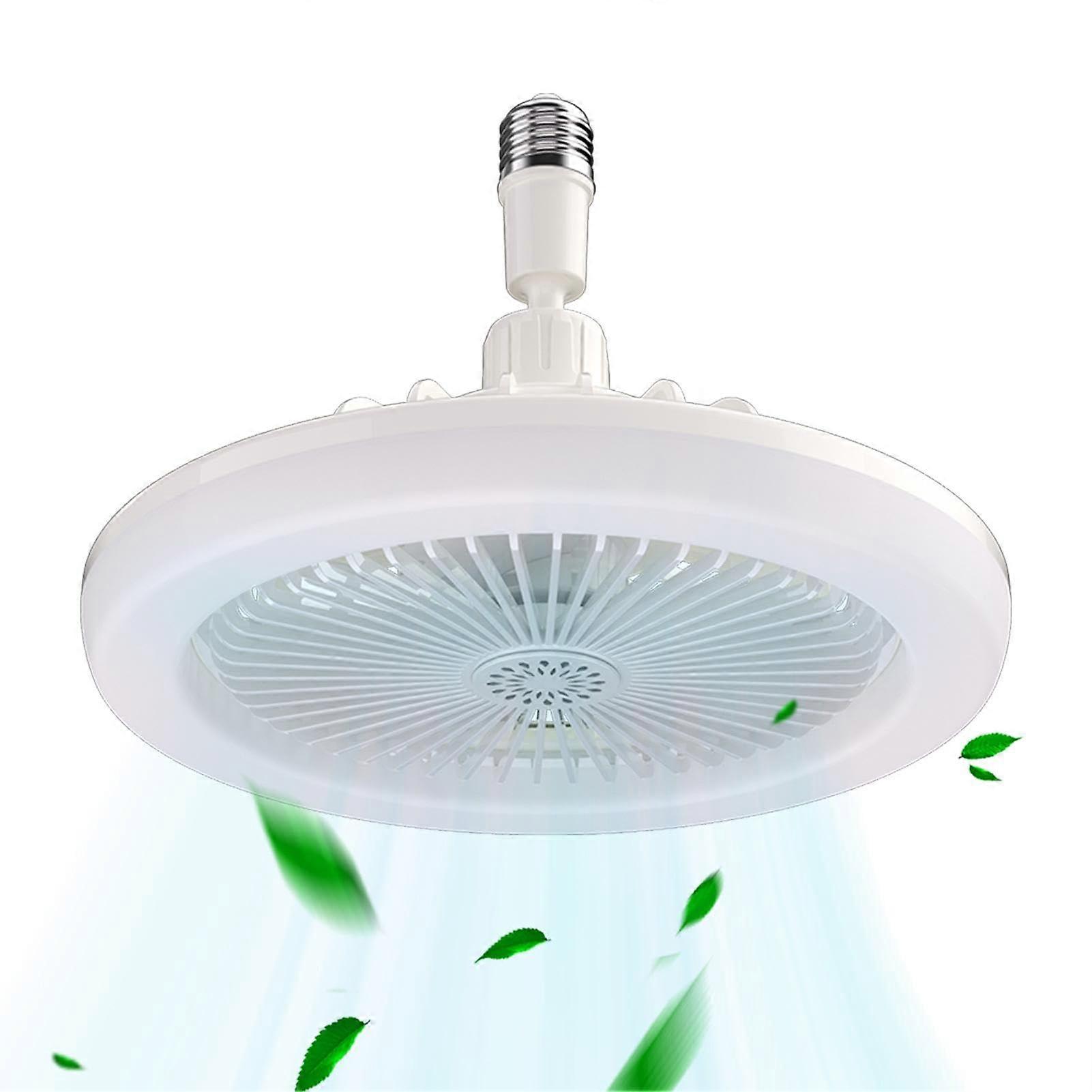 Silent Ceiling Fan Light Bedroom Small LED Ceiling Fan E27 30W Energy Saving Dimmable