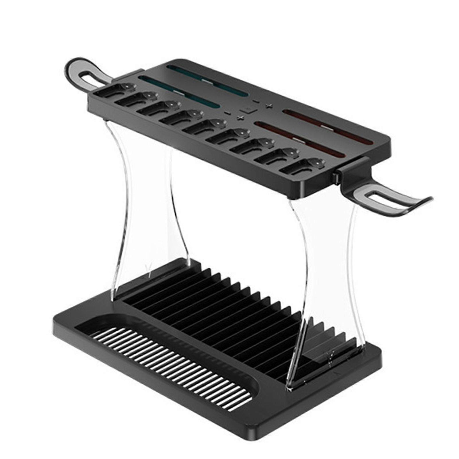 Charging Dock With Game Storage Organiser LED Lighting And Controller Stand for NS2 Gaming Accessories Multicolor