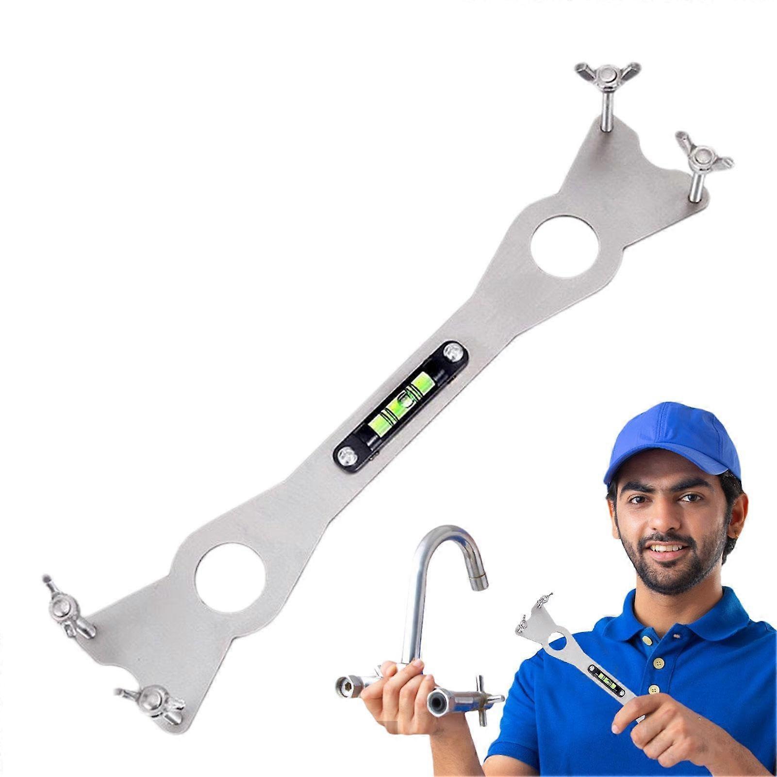 Plumber Wrench Stainless Steel Undersink Tool for Tap Installation and Leveling Compact for Tight Spaces Universal Fit