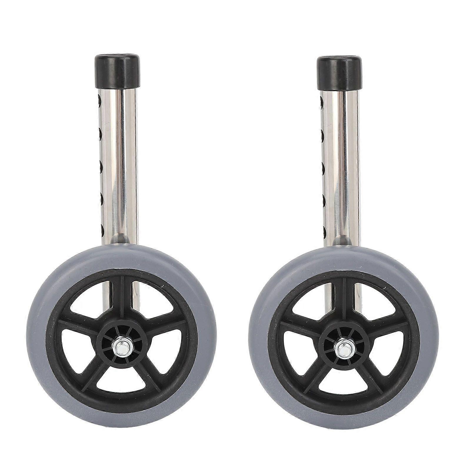 2pcs Walker Wheels Universal Walker Wheels Replacement 6 Adjustable Height Rollator Wheels Accessories for Seniors